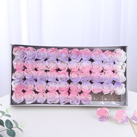 AYOYO OEM 50pcs Diamètre 3 Niveaux Savon Spray Couleur Rose Têtes Mariage Saint Valentin Cadeau Savon Roses
