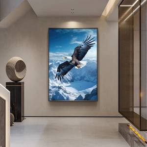 Grande Pintura Abstrata Retangular Vertical para Decoração de Entrada, Escritório do Chefe, Sala de Estudo, Moderna em Cristal e Porcelana - Product Image 4