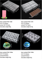 Moldes de Policarbonato PC Transparente Personalizados AK, Bandejas de Plástico Rectangulares para Barras de Chocolate y Dulces de Dubái para Navidad y Halloween