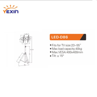 Hauteur Réglable Led Lcd Plasma TV Chariot Support Montage Au Sol En Métal Universel TV Chariots