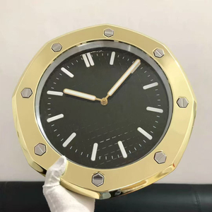 Horloge murale de luxe en métal, horloge murale moderne, Reloj Pared, Horloge, Quartz analogique doré, salon - Product Image 2