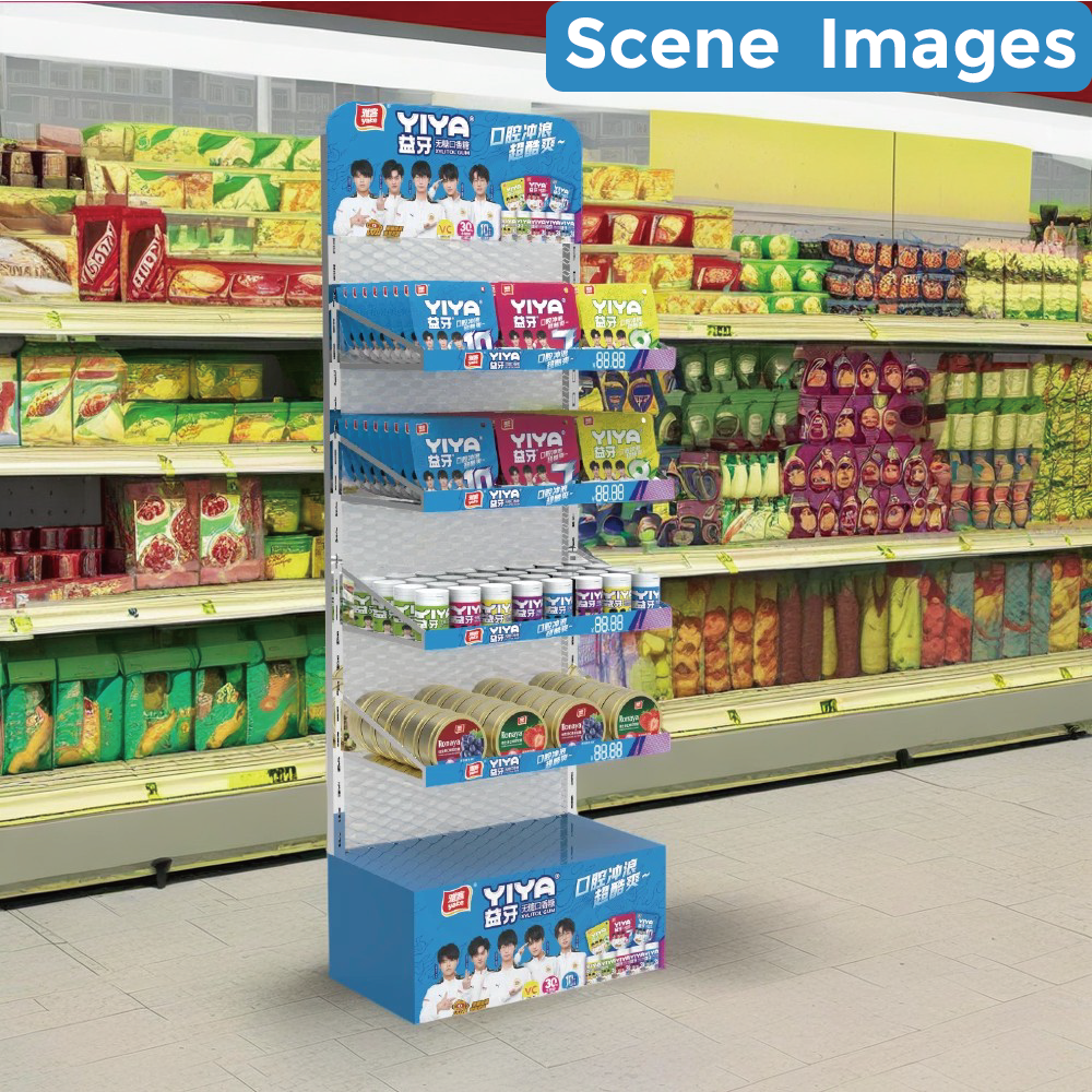 Modern Creative Single-Sided Metal Display Stand Candy Display Rack for Chocolate Display — view 4