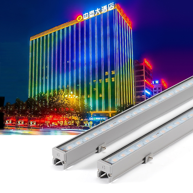 Exterior Facade Landscape Strobe Dynamic Lighting Wall Mounted Strip Light Building Profile Linear Led Light
