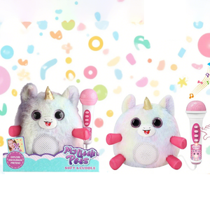 Bonito juguete de unicornio Musical iluminado con micrófono reconfortante de felpa mejor calificado para la hora de acostarse de los niños - Product Image 6
