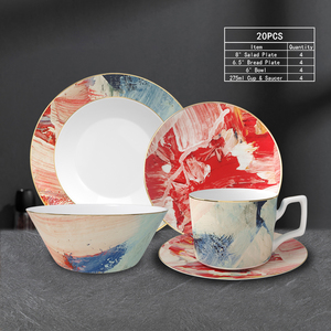 Romántico simple hueso fino porcelana platos de boda <span class=keywords><strong>loza</strong></span> China juegos de cena de lujo <span class=keywords><strong>para</strong></span> bodas - Product Image 3