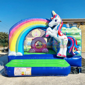 Chateau gonflable licorne <b>inflatable</b> unicorn bouncy castle with slide combo <b>bouncer</b> commercial grade kids bouncing house - Product Image 1