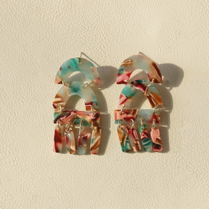 2026 Summer Flower <strong>Heart</strong> <strong>Dangle</strong> <strong>Earrings</strong> Jewelry Gift for Women Fashion Geometric Round Hollow Acrylic Drop <strong>Earring</strong> - Product Image 5