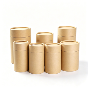 Caja Cilíndrica <span class=keywords><strong>de</strong></span> Papel Kraft Marrón Ecológica Personalizada <span class=keywords><strong>de</strong></span> Alta Calidad, Tubo <span class=keywords><strong>de</strong></span> Cartón <span class=keywords><strong>Grueso</strong></span> y Resistente - Product Image 5