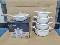 Nouvelle couleur, lot de 10 casseroles 20/24/28/32/28 cm, poêle à frire profonde, récipient alimentaire, alliage d'aluminium, cuisine, casserole