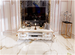 Ubin Lantai Porselen Marmer Interior 600*1200mm, Ubin Dinding Interior Kamar Mandi, Ubin Putih Full Body, Desain Grafis Ruangan Modern <0.5% - Product Image 3