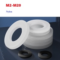 Rondelle plate d'étanchéité en nylon blanc, joint d'espacement, norme DIN M2/M2.5/M3/M4/M5/M6/M8/M10/M12/M14/M16/M18/M20