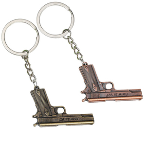QYS Llavero de Pistola Metálico Plateado Ligero con Logo Personalizado e Impresión UV - Product Image 5