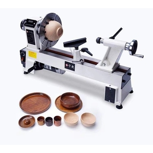 Mini Torno de Madera para Bricolaje, Herramienta de Carpintería Doméstica con Control de Velocidad Continuo y Conjunto de Motor Central - Product Image 1
