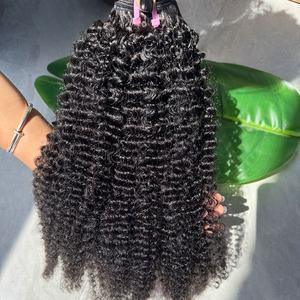 Vente en gros VKC Extensions de cheveux humains vierges Kinky Curly Cuticule alignée à double tirage Donneur unique Extrémité de super qualité - Product Image 2