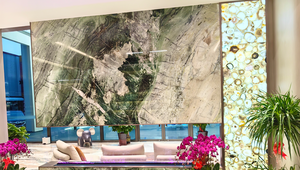 Luxury Prague Green <strong>Marble</strong> Big Slab | Dark Green With Gold Veins High-End Decor Stone For Villa Indoor Walls/Floors/Countertops - Product Image 3