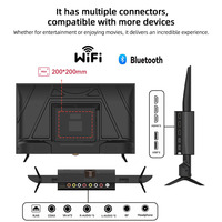 Téléviseur intelligent 4K UHD haute résolution 55 65 75 85 pouces, téléviseur Android, téléviseur LED sans cadre, WiFi, télécommande vocale