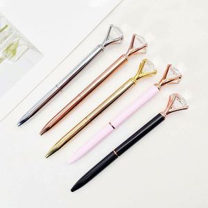 Bolígrafo de Metal con Logotipo en Oro Rosa, Personalizado con Diamantes de Imitación y Cristal, con Ancho de Escritura de 1.0 mm, Tinta Negra/Azul, para Regalos Promocionales - Product Image 1