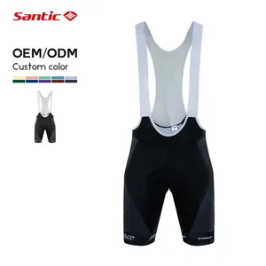 Santic Swallow Customization OEM Breathable Padded Cycle Mountain Men Biking Cycling Shorts My Kilometre Training Bib Short