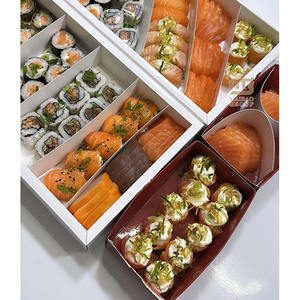 Caja <span class=keywords><strong>de</strong></span> cartón desechable para sushi <span class=keywords><strong>con</strong></span> logotipo personalizado impreso, caja <span class=keywords><strong>de</strong></span> sushi para llevar, caja <span class=keywords><strong>de</strong></span> sushi para llevar <span class=keywords><strong>con</strong></span> división, venta al por mayor - Product Image 3