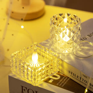 Cross-Border <strong>Candle</strong> <strong>Holder</strong> Crystal LED <strong>Candle</strong> Light Votive Candlestick For Home Decor Wedding Decorations - Product Image 1