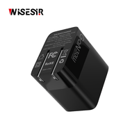 Chargeur rapide intelligent 30W GaN PD 3.0 à double port avec protection OTP/OVP pour bureau, charge rapide efficace