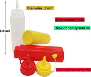 Wholesale Refillable HDPE Plastic Sauce Squeeze <b>Bottles</b> 12oz/16oz/24oz/32oz Screen Printing Custom Logo for - Product Image 2