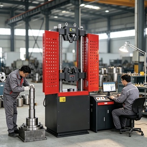 Machine d'essai universelle hydraulique à commande servo-ordinateur 300 kN pour la détection des propriétés mécaniques des matériaux de fonderie métallique par traction - Product Image 6