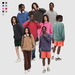 High Quality Custom Logo Heavyweight Cotton Sweatshirts Oversize Men Oversized Drop Shoulder Sweatshirts Hoodies Manufacturer - Product Image 4