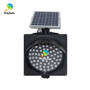 Luce Lampeggiante Solare LED a Frequenza Regolabile in Materiale PC Giallo ad Alta Intensità Prismatica per Incroci Autostradali 300mm - Product Image 5