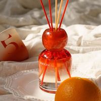 Mescente personnalisé bouteille en verre désodorisant fleur roseau diffuseur de parfum ensemble avec bâton et boîte
