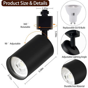 Wholesale Adjustable Beam <b>Lights</b> Minimalist T-line 10W 20W 30W 35W Three-phase <b>Led</b> Lens Shade SKD Aluminum Track <b>Light</b> - Product Image 6