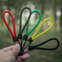 Cordon élastique en caoutchouc pour tente d'extérieur, boucle de 6 mm d'épaisseur, diamètre du crochet de 3 cm, pour sécuriser les piquets de sol de la tente, toutes saisons, camping