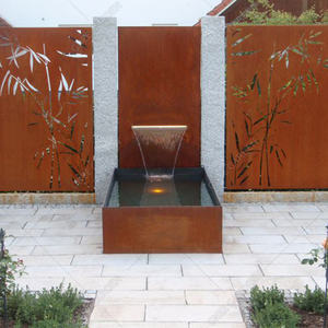 Pompes à eau de paysage extérieures en acier corten rouillé Gnee, fontaine, décoration de jardin, cascade murale, taille personnalisée, intérieur - Product Image 4