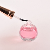Couleur de logo personnalisé de luxe pour bouteille de vernis à ongles en gel de 13ml bouteille en verre vide et réutilisable avec brosse et bouchon base scellante pour vernis à ongles