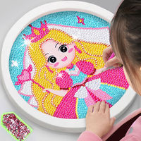 Kit Lukisan Berlian Putri untuk Anak-Anak - Seni Kerajinan DIY 5D dengan Rhinestone Berkilau, Hadiah Menyenangkan & Mudah untuk Anak Perempuan
