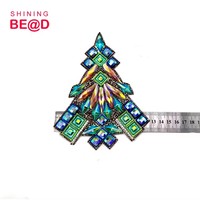 Applique de strass en résine thermocollante couleur AB pour costume de carnaval de Trinidad Hill, garniture thermocollante pour tenue de spectacle