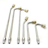 Lance de pulvérisation haute pression en acier inoxydable à angle coudé, raccord rapide 1/4, multi-spécifications, accessoire de nettoyage pour laveuse, approvisionnement en vrac