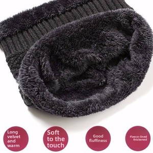Gorro de Punto Grueso de Invierno <span class=keywords><strong>para</strong></span> <span class=keywords><strong>Hombre</strong></span>, Gorro de Terciopelo Cálido con Cuello Integrado, Grueso, Cortavientos y Resistente al Frío <span class=keywords><strong>para</strong></span> Mujer - Product Image 5
