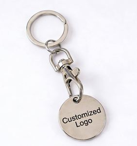Llavero de moneda para carrito de compras X926, de fabricantes en China, con diseño personalizado, logotipo metálico estampado y esmaltado, y niquelado. - Product Image 4