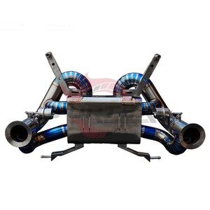 Vortex Titanium Full <b>Exhaust</b> System & Heat Shield Front Pipes for Lamborghini Aventador LP700 6.5L V12 Blue Burnt Valved Racing - Product Image 2