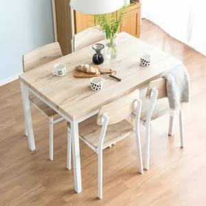 Set da pranzo Vintage con stile <span class=keywords><strong>Brooklyn</strong></span> da 5 pezzi per 4 sedie compatte in acciaio per piccoli spazi - Product Image 1