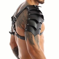 Harnais de poitrine BDSM en cuir respirant sexy pour hommes tenues de fête audacieuses pour Clubbing Festivals tricoté Triangle coupe mode sensuelle