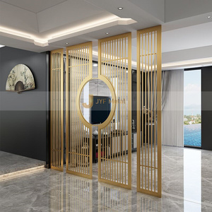 EX363 Modern Foldable Multi-Functional Laser Cut Stainless Steel Metal <b>Screen</b> <b>Room</b> <b>Divider</b> Sculpture Decorative Panel Privacy - Product Image 6