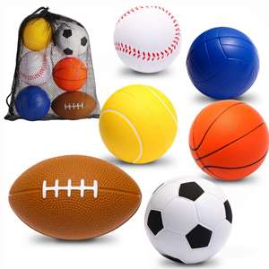 Pelota Antiestrés de Fútbol de Espuma de PU de 10 cm, Pelota Deportiva de Fútbol Suave y Exprimible de Gran Tamaño de 4 Pulgadas, Juguetes para Aliviar el Estrés - Product Image 6