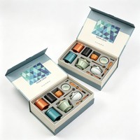 Coffret Cadeau d'Entreprise Moderne Personnalisé avec Logo – Tasse et Porte-clés – Boîte d'Emballage Luxe pour Cadeau d'Affaires avec Éponge