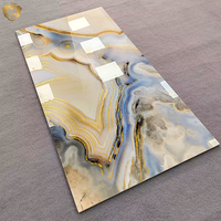 Mur de fond de salle de bain moderne, carreaux de sol en céramique blanc, à motif doré, personnalisé