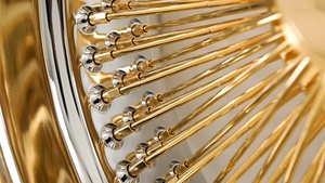 Rines YRO Forjados a Medida de 13 14 15 20 22 24 Pulgadas, <span class=keywords><strong>100</strong></span> Radios, Cromados en Oro, para Autos de Pasajeros Clásicos de Lujo y SUV - Product Image 4
