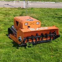Tondeuse à gazon robotisée industrielle sur chenilles 24P, moteur essence 4 temps, type à levage électrique, télécommandée, largeur de coupe 120 cm