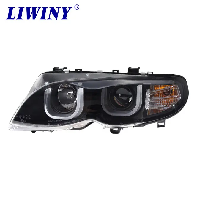 Liwiny Four-door sedan Car single with Vision lens without motor Head Light Assembly For BM-W E46 2001-2004