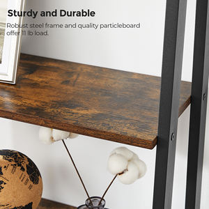 VASAGLE 5 Tier Metal Storage Rack <strong>Shelf</strong> for Living Room Books and Flower <strong>Shelf</strong> Board 5 <strong>Shelf</strong> Ladder - Product Image 4